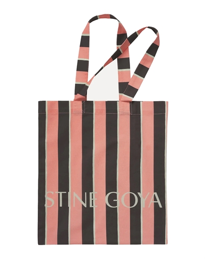 Stine Goya - Tote Net - Rosewood Mint Stripe